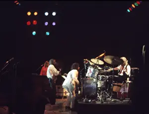 Prints of JULY 1977: Pianist and singer Christine McVie, bassist John McVie, guitarist Lindsey Buckingham and drummer Mick Fleetwood of the rock group Fleetwood Mac perform onstage in July 1977 Go Your Own Way: A Visual Celebration of Rock’s Most Enchanting and Enduring Band: Fleetwood Mac Performing