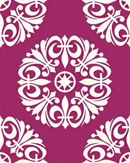 Images Dated 6th June 2013: Fleur De Lis Pattern on Pink Background