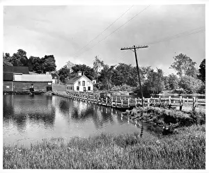 Lac0047 Prints: Floating Bridge In Brookfield, Vermont