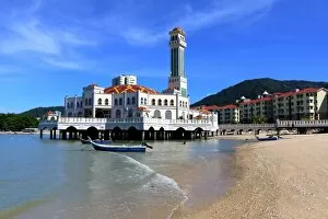 Images Dated 18th August 2016: Floating Mosque of Tanjung Bungah, Penang, Malaysia