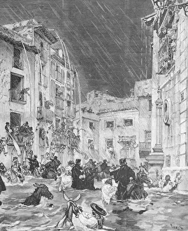 Flooded Prints: The flood in Murcia, rescue of the inhabitants in the district of San Benito