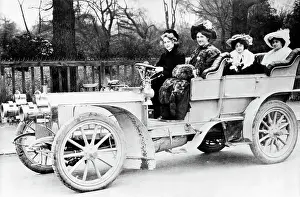 Floradora Girls Riding in a Car