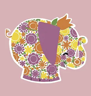 Facial Ex Prints: Floral Elephant