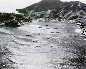 Submarine Prints: Flotilla of Japanese Submarines