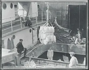 Flour Being Loaded Aboard Ship