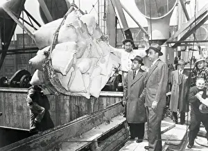 Hoboken Prints: Flour Being Shipped to Postwar Italy