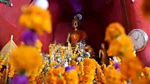 Images Dated 9th December 2015: Flower with gold buddha Asia