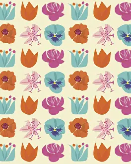 Gift Wrap Prints: Flower Pattern