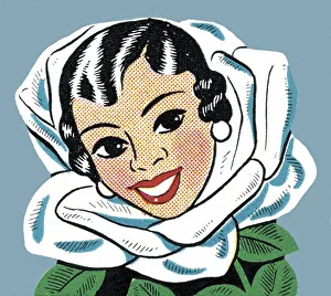 Human Face Gallery: Flower Woman