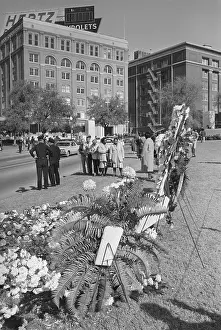 Flowers Lay Where JFK Was Shot