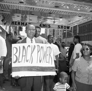 Core Prints: Floyd McKissick Holding Black Power Sign