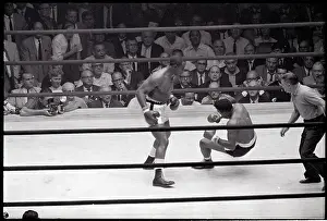 Floyd Patterson Going to Canvas in Fight