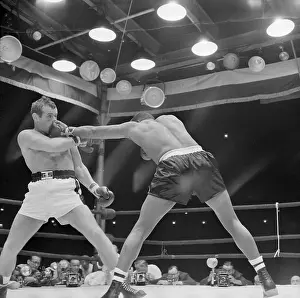 Floyd Patterson Hitting Ingemar Johansson