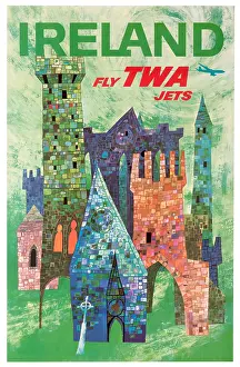 Fly TWA Jets Ireland Poster