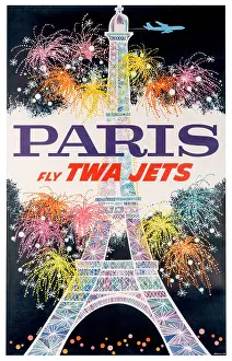 Fly TWA Jets Paris Poster
