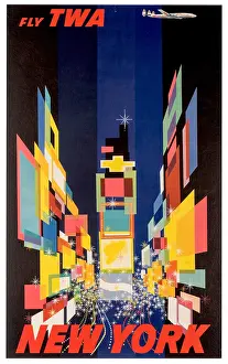 Fly TWA New York Nights Poster