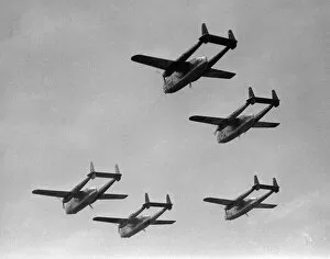 World War II (1939-1945) Collection: Flying boxcars in formation