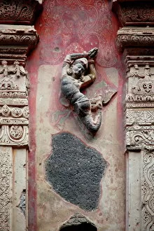 India Gallery: Flying Gandharva on Fa''ade of Kailasa Temple