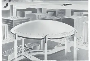 Aerodynamics Prints: Flying Saucer-Like Plane