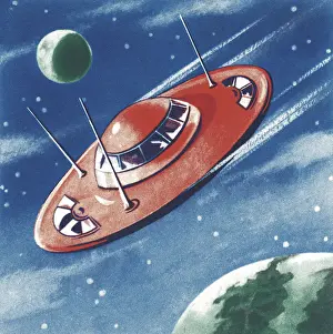 Flying Saucer in Outer Space