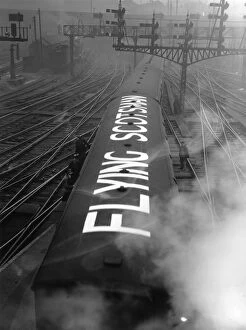 Images Dated 29th February 2016: Flying Scotsman painted on the carriage roof of the famous train to enable the