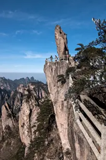 Huang Prints: flying stone landmark, Huangshan (Yellow Mountains)