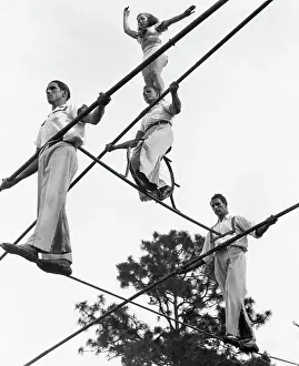 Bicycling Prints: The Flying Wallendas on the High Wire