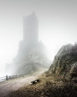 Ronny Behnert Collection: Fog at Chateau du Girsberg in Alsace, France