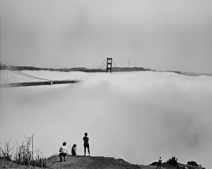 Huty31921 Prints: Fog Engulfs Golden Gate Bridge