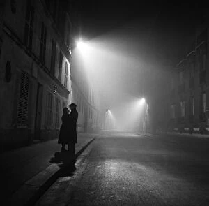 Michael Ochs Archive Gallery: Foggy Street Embrace in Paris