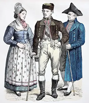 For A Swim Prints: Folk traditional costume, clothing