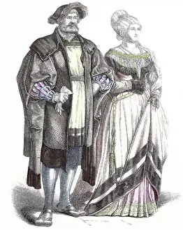Folkloric Prints: Folk traditional costume, clothing