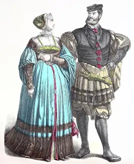 Folkloric Prints: Folk traditional costume, clothing