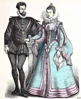 Folkloric Prints: Folk traditional costume, clothing