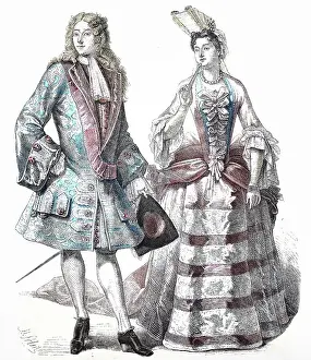 Gentleman Prints: Folk traditional costume, clothing