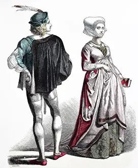 Folkloric Prints: Folk traditional costume, clothing