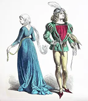 Folkloric Prints: Folk traditional costume, clothing