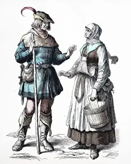 Dressed As Prints: Folk traditional costume, clothing