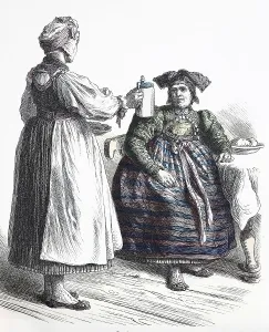 Images Dated 5th August 2019: Folk traditional costume, clothing, history of costumes, traditional costume from Dachau, woman