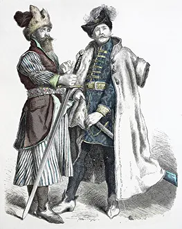 Images Dated 5th August 2019: Folk traditional costume, clothing, history of costumes, distinguished Russian