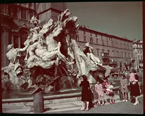 Personification Prints: Fontana dei Quattro Fiumi by Gian Lorenzo Bernini