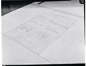 Foot and Handprints of Jean Harlow