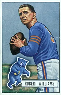Prints of Bubblegum card (by the Bowman Gum Company) features American football player Robert Williams, of the Chicago Bears, 1951. (Photo by Transcendental Graphics/Getty Images) Transcendental Graphics Prints: Football Card Of Robert Williams