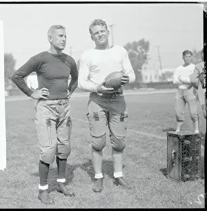 Coach Prints: Football Coach with One of His Teammates
