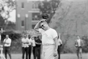 Scratching Prints: Football Coach Vince Lombardi During Practice