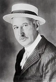 Boater Prints: Football Inventor Walter Camp Wearing Hat
