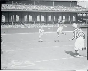 Football Player Intercepting a Pass