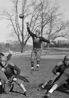 Green Bay Prints: Football Player Trying to Catch a Pass