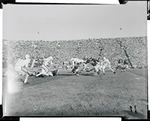 Football Players Competing in a Game