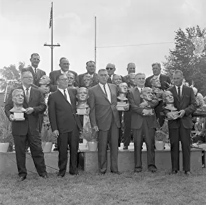 Football Players at Hall of Fame Induction